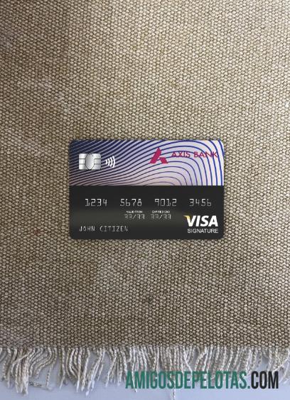 Cartão de assinatura Visa do India Axis Bank Photolook Front modelo